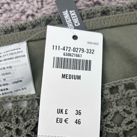 ABERCROMBIE AND FITCH crochet swim bottom. Original Cheeky. Size medium. NWT - Picture 2 of 5